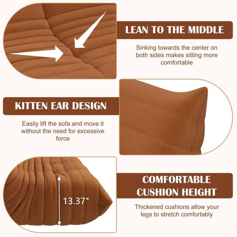 Kinbor Bean Bag Chair - Adult Bean Bag Chair with Soft Memory Foam