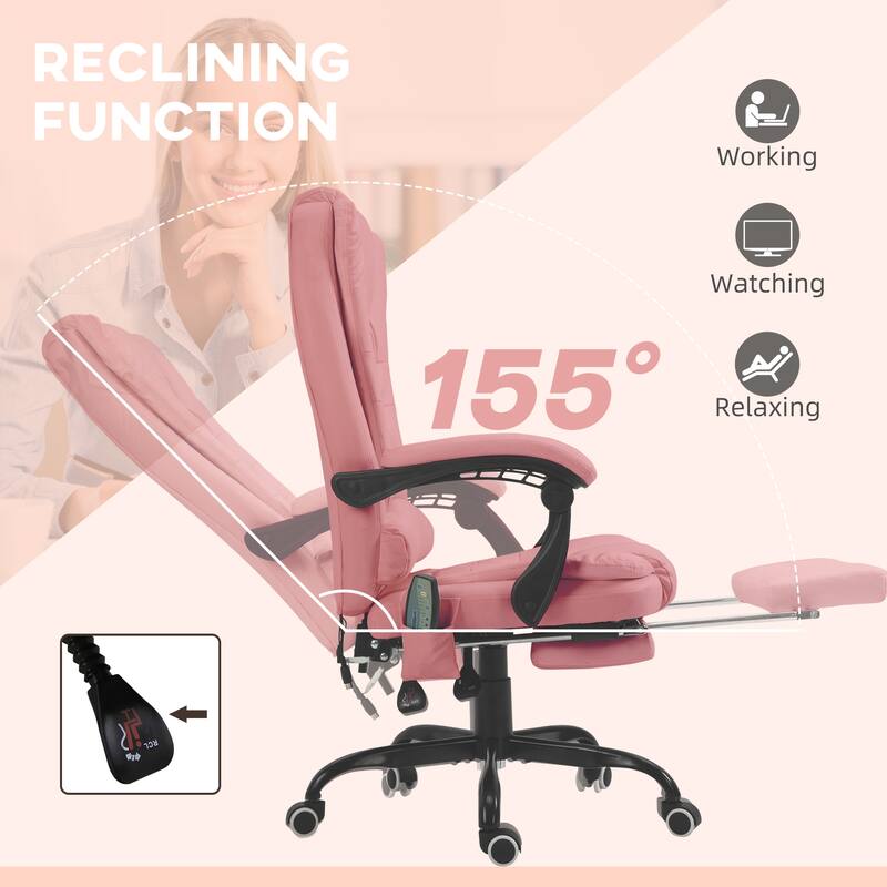 Vinsetto 7-Point Massage Office Chair High Back Executive Recliner - N/A