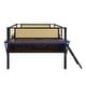 preview thumbnail 11 of 12, Full Size Metal Loft Bed with LED Lights, Storage Shelves and Ladder