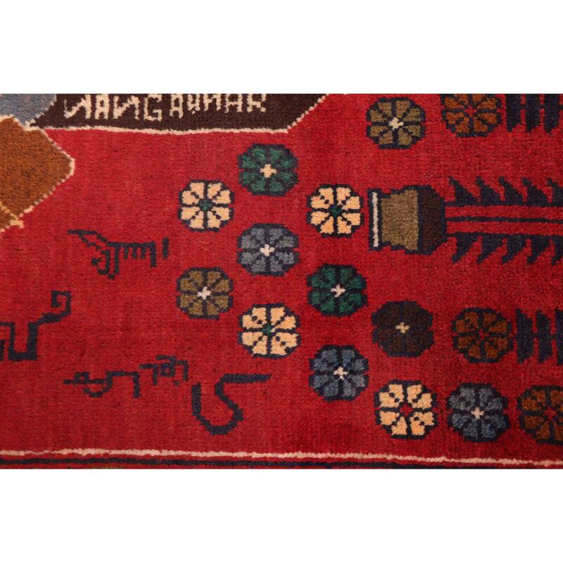 ECARPETGALLERY Hand-knotted Teimani Red Wool Rug - 3'7 x 6'4