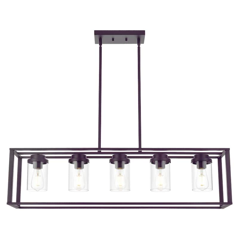 Farmhouse Chandelier 5-Light Linear Kitchen Island Lights - 5lights - oil rubbed bronze