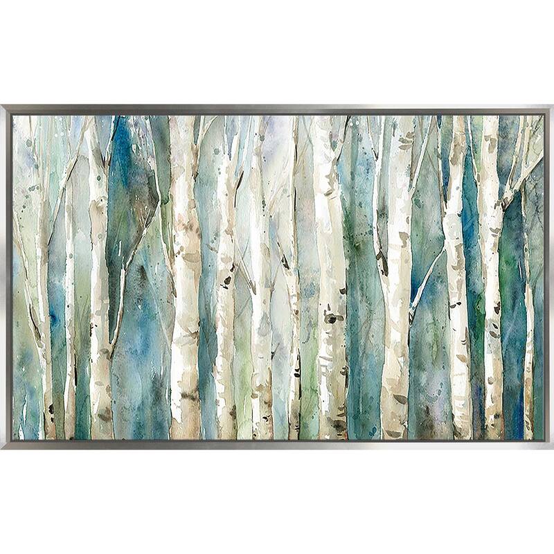 "Birch River Walk" Print on Floating Canvas