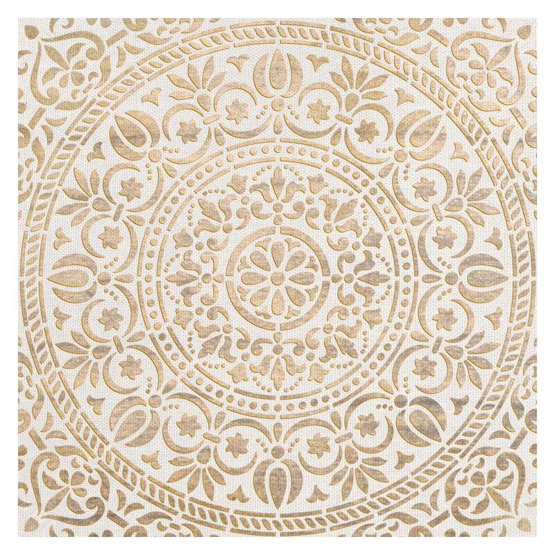Ornamental White Gold by Belle Maison Canvas Art Print