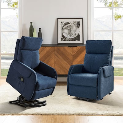 Irene Modern Lift Assist Power Recliner with Wired Controller and Side Pocket Set of 2 by HULALA HOME