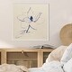 preview thumbnail 8 of 7, Modern Vintage Floral II Indigo by Avery Tillmon Framed Canvas Wall Art Print 22 x 22 in. - Sylvie Beaded White
