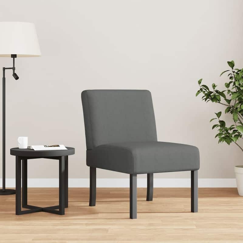 vidaXL Slipper Chair different color Fabric - 18.9" x 25.2" x 28.3" - Dark gray