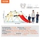 preview thumbnail 5 of 7, Climbing Dome, for Kids 3 to 9 Years Old, 8FT Geometric Dome Climber with Slide,Jungle Gym Supports 600LBS and Easy Assembly