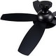preview thumbnail 100 of 113, 5 - Blade Low Profile Flush Mount Modern Ceiling Fan with LED Light and Remote