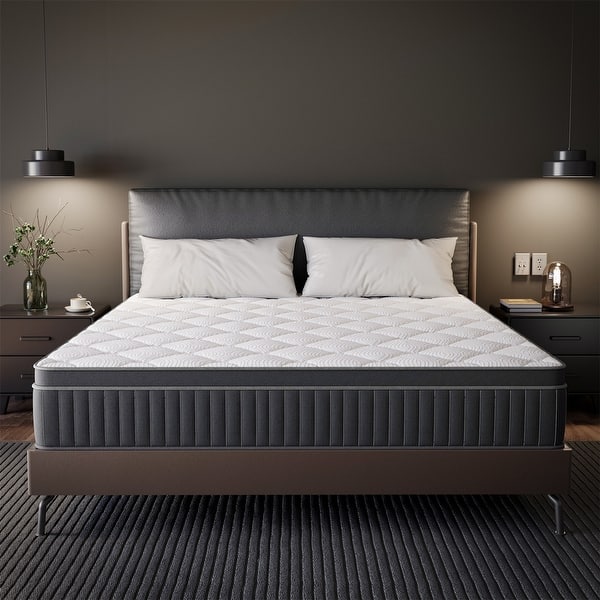 slide 2 of 9, SweDrea 12in. Cooling Innerspring Hybrid Medium Firm mattress Motion Isolation with CertiPUR-US, SGS and OEKO-TEX Certified