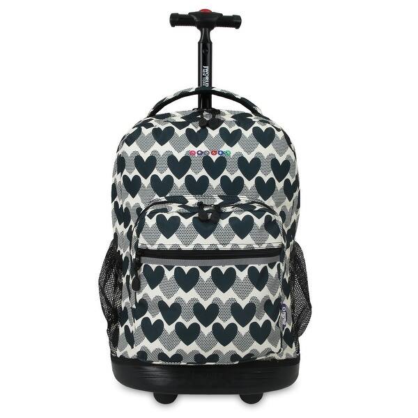 Shop J World New York Sunrise 18 Inch Rolling Backpack Heart Dot Overstock 19864958