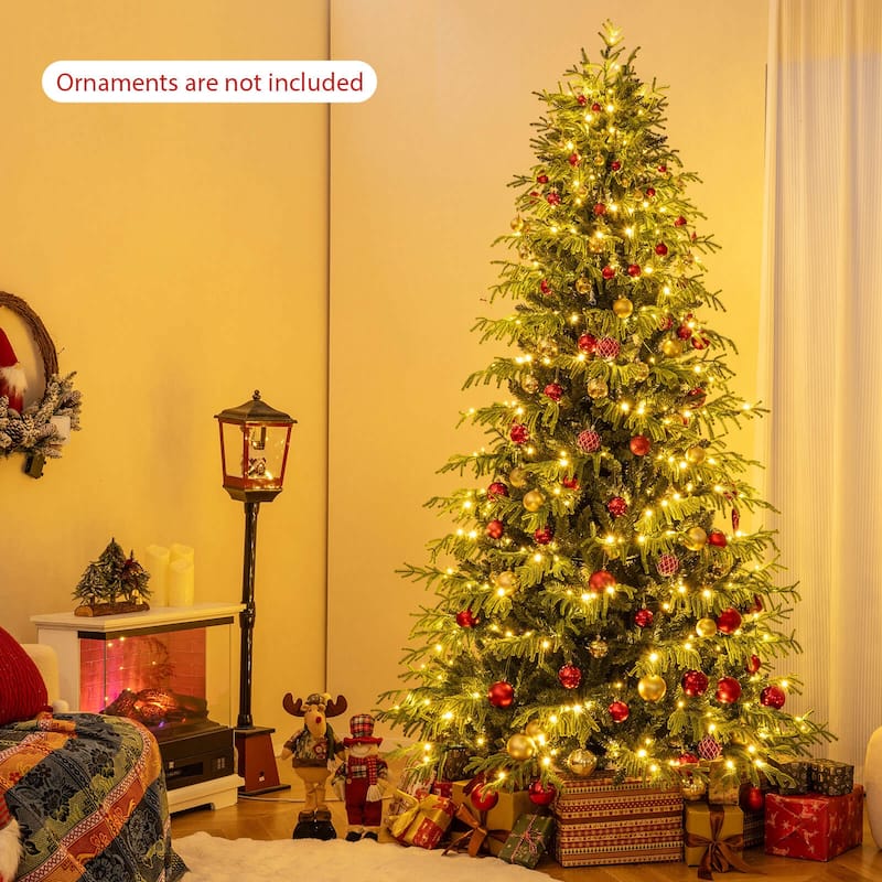 Costway 6/7/8 FT Artificial Christmas Tree with 270 LED Lights, 746 - See Details