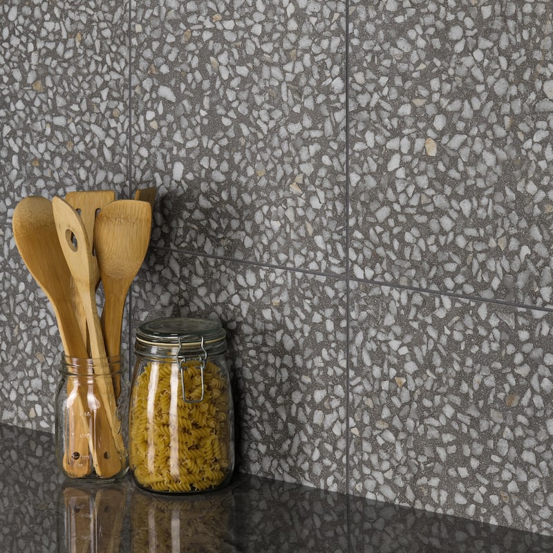 Merola Tile Farnese Amalfi Grafito 11-1/2" x 11-1/2" Porcelain Floor and Wall Tile