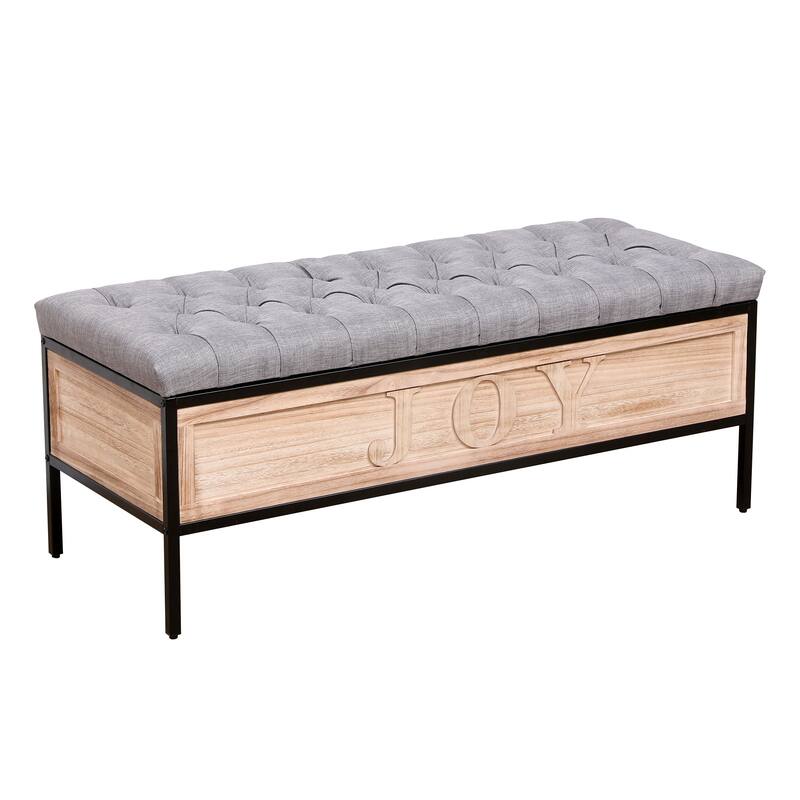 48'' Storage Bench Linen Upholstered End of Bed Storage Benches Bed