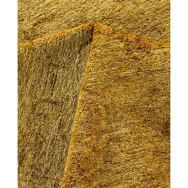 Overdyed One-of-a-Kind Hand-Knotted Area Rug - Yellow - 8' 1" x 10' 4"