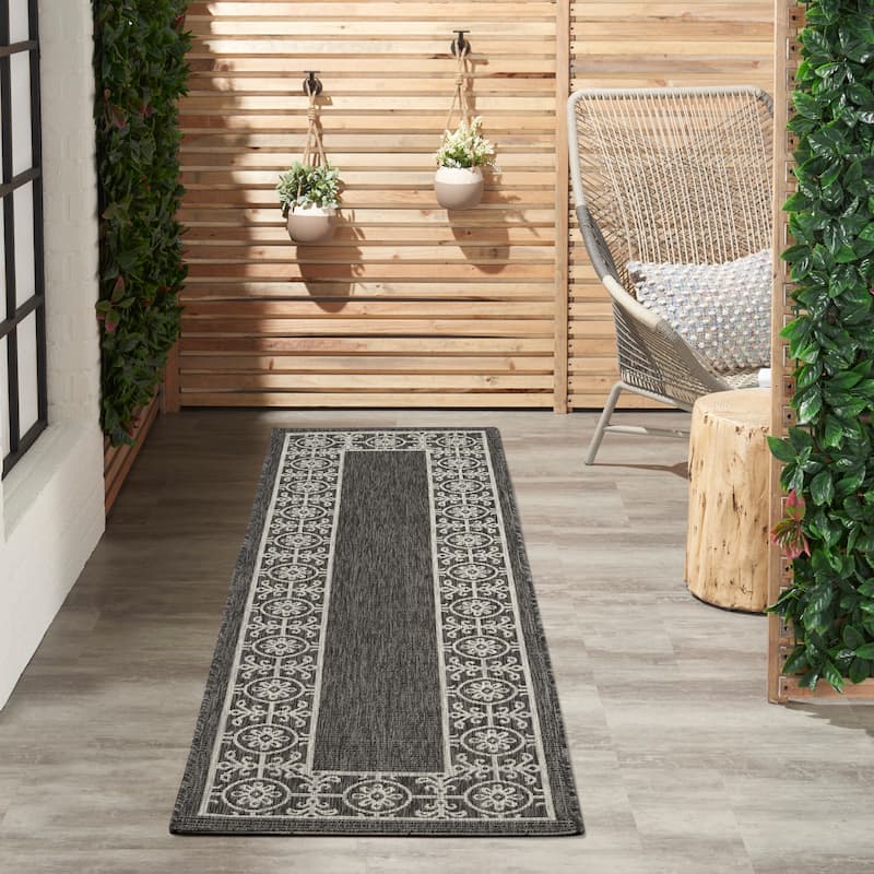 Nourison Garden Party Bordered Indoor/Outdoor Area Rug