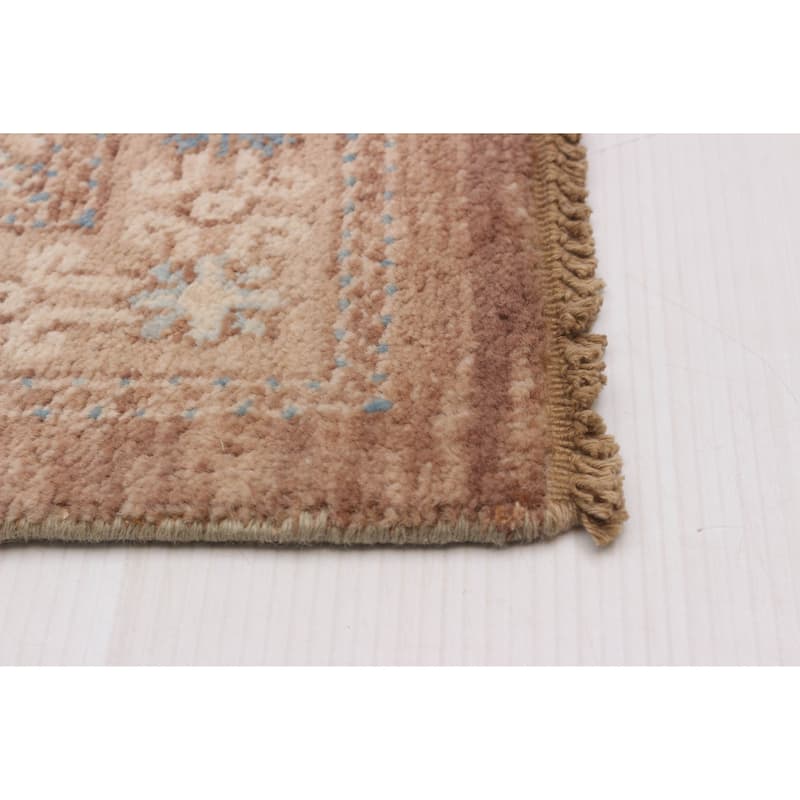 ECARPETGALLERY Hand-knotted Peshawar Finest Brown Wool Rug - 3'11 x 6'0