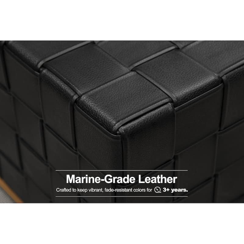 PURPLE LEAF GLFSF Black sofa with white seat Outdoor Couch for Yard Porch Deck Patio Conversation Sets