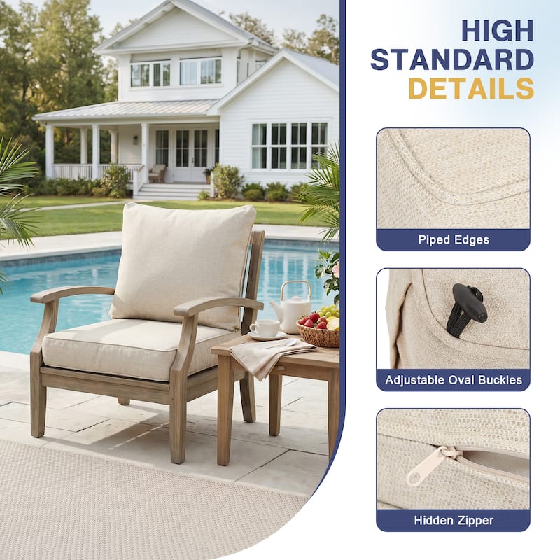 Aoodor Outdoor Seat/Back Cushion Set of 2
