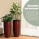 preview thumbnail 16 of 47, Glitzhome 30"H Set of 2 Oversized Gradient Cobalt Blue/Turquoise/Red Tall Plastic Planter