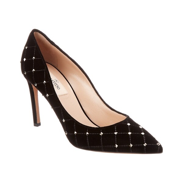 valentino velvet rockstud pump