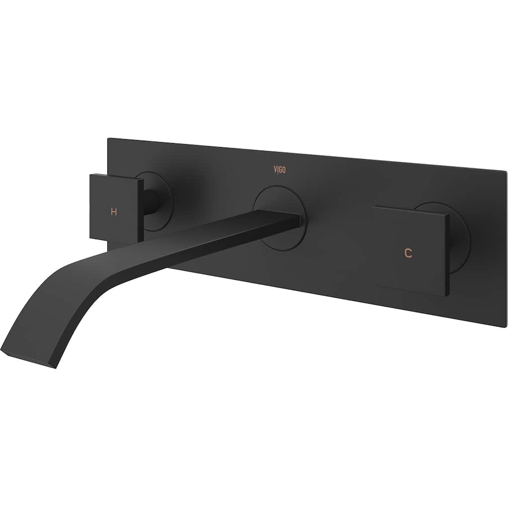 VIGO Titus 3" H 2-Handle Wall Mount Bathroom Faucet