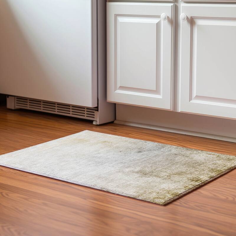 Premium Washable Super Soft Solid Ombre Mayfield Rug - Taupe - 1' 8" x 2' 6" - Rectangle