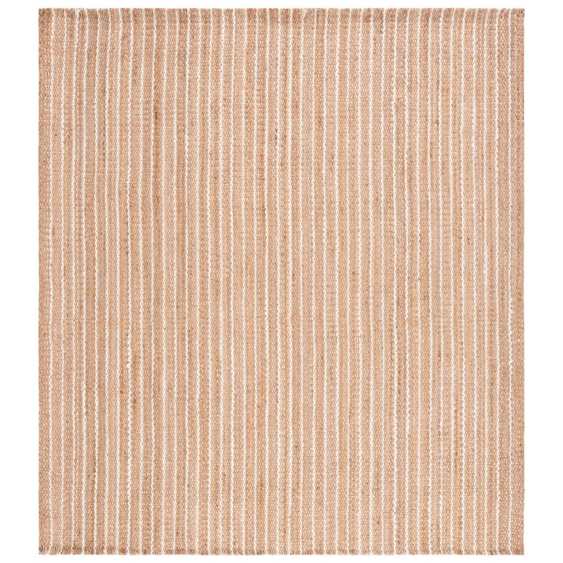 SAFAVIEH Natural Fiber Lulla Farmhouse Stripe Jute Rug