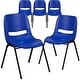 preview thumbnail 20 of 87, 5 Pack 880 lb. Capacity Ergonomic Shell Stack Chair with Metal Frame