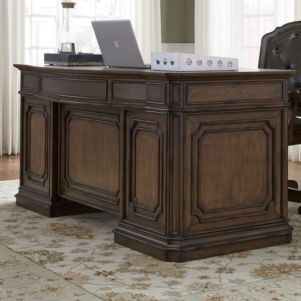 Amelia Antique Toffee Jr Executive Desk