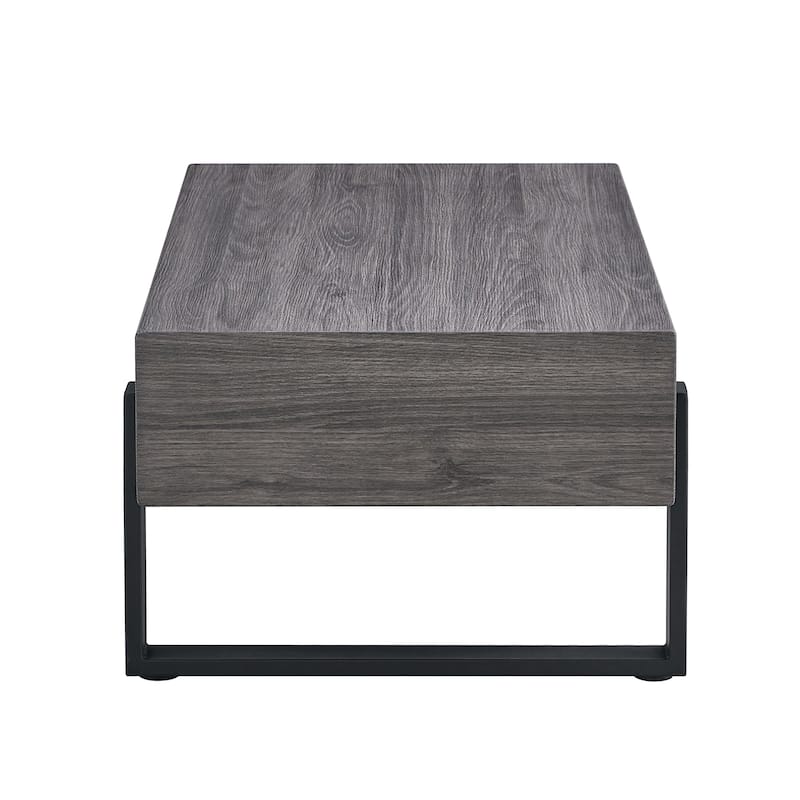 Black and Grey texture sticker MDF Coffee Table