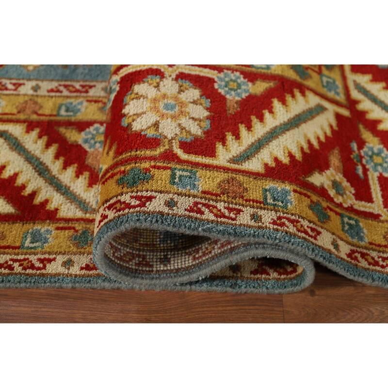 Light Blue Heriz Serapi Oriental Area Rug Handmade Wool Carpet - 8'10" x 11'11"