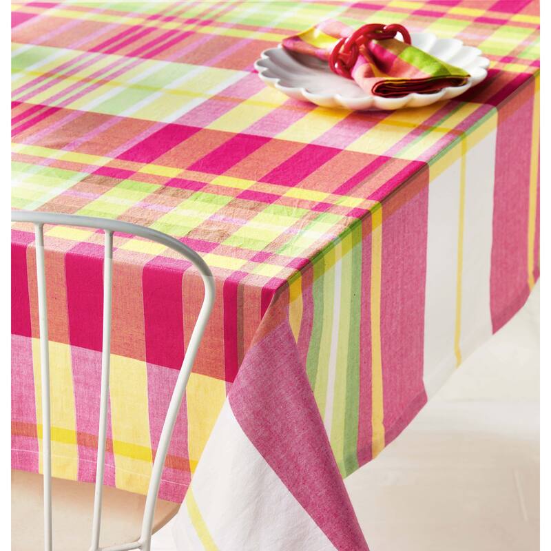 Lemoncello Plaid Tablecloth