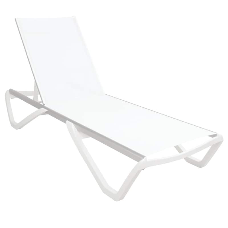Furnish Theory Seabreeze Deck Patio Sunloungers Lounge Chairs Outdoor Chaise Lounges (Various Frame & Mesh Colors; Set of 2)