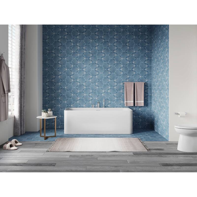Sterling Unwind 60" Free Standing Acrylic Soaking Tub with Center