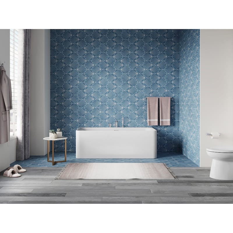 Sterling Unwind 67" Free Standing Acrylic Soaking Tub with Center
