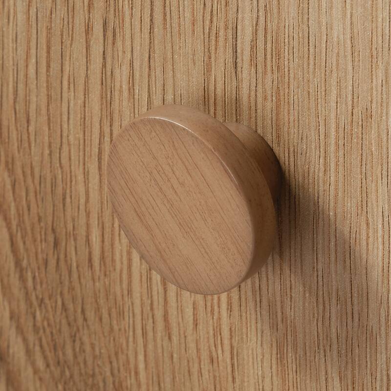 Wood Nightstand with File Drawer, Brown