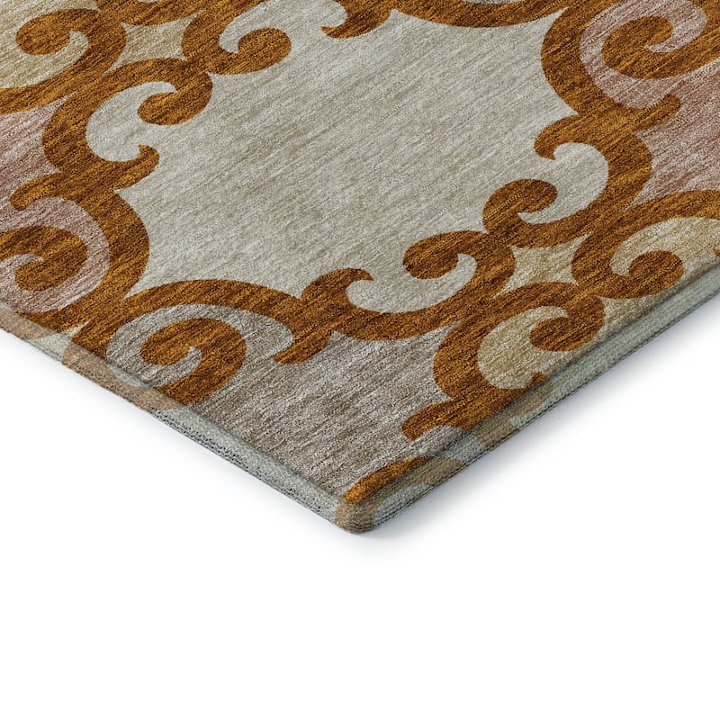 Premium Washable Super Soft Ornate Scroll Mayfield Rug