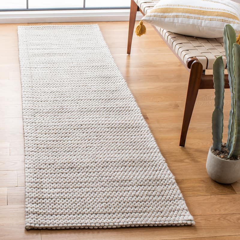 SAFAVIEH Marbella Gerli Wool Rug - 2'3" x 8' Runner - Light Brown/Ivory