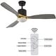 preview thumbnail 19 of 38, ExBrite 52 inch LED Ceiling Fan,Walnut Solid Wood Blades,Remote Control,DC Motor