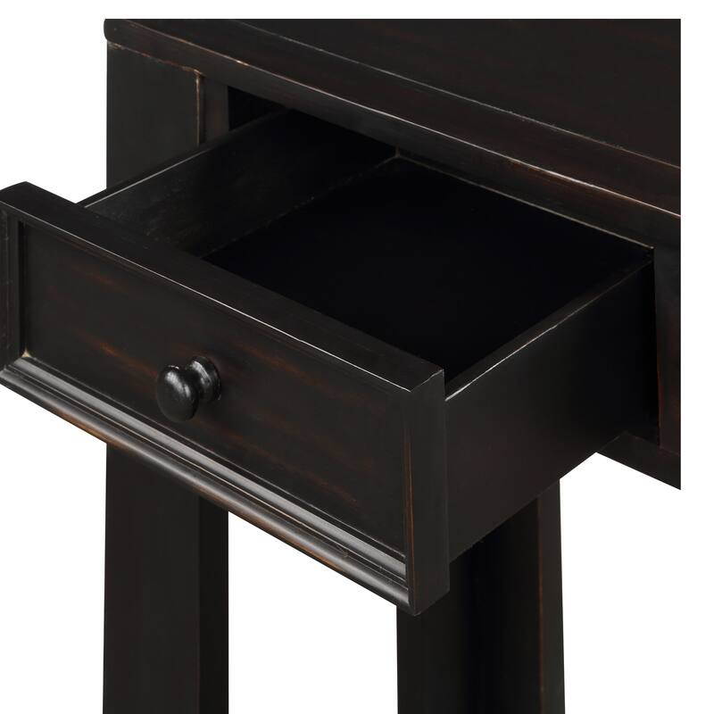 Modern Console Table/Sofa Table with Storage Drawers and Bottom Shelf for Entryway Hallway
