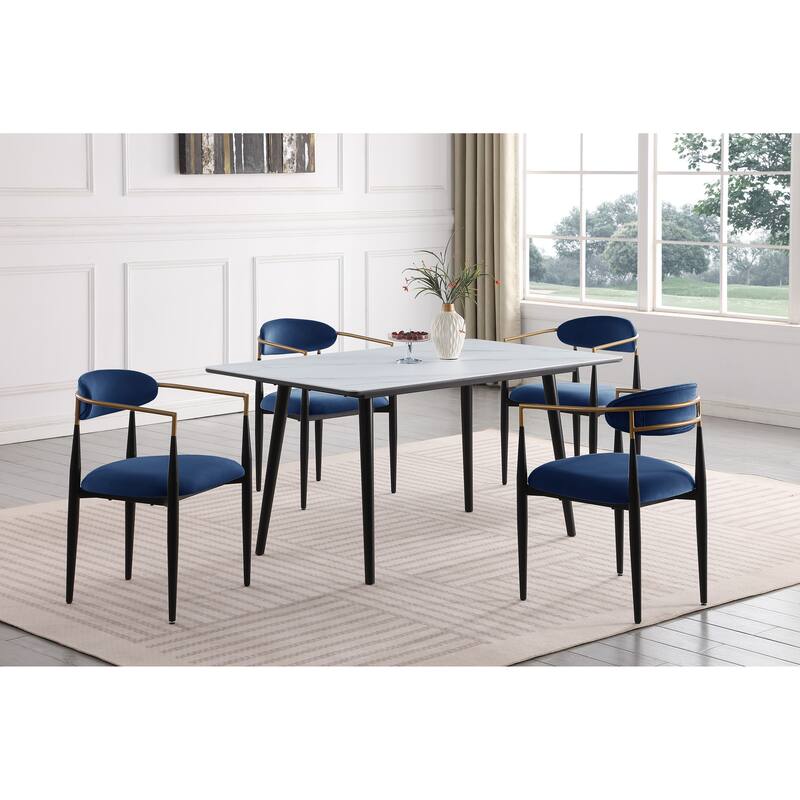 Modern Contemporary Dining Table 1pc White Sintered Stone Table Stylish Dining Furniture