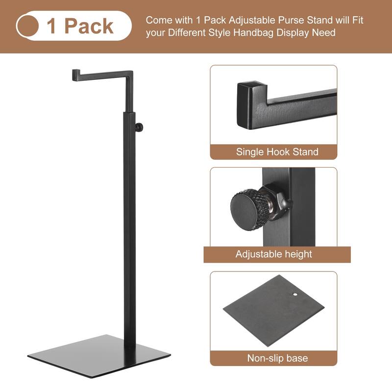 1pcs Purse Display Stand Adjustable Handbag Rack Stainless Steel Holder