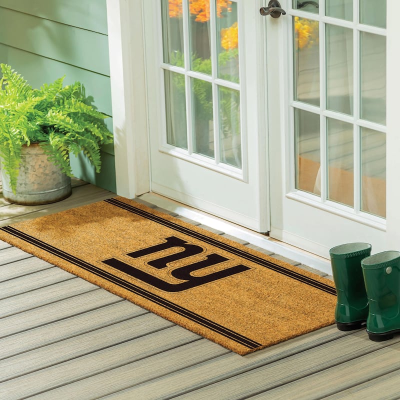 New York Giants Monochrome Indoor/Outdoor Coir Door Mat - 60" x 24"