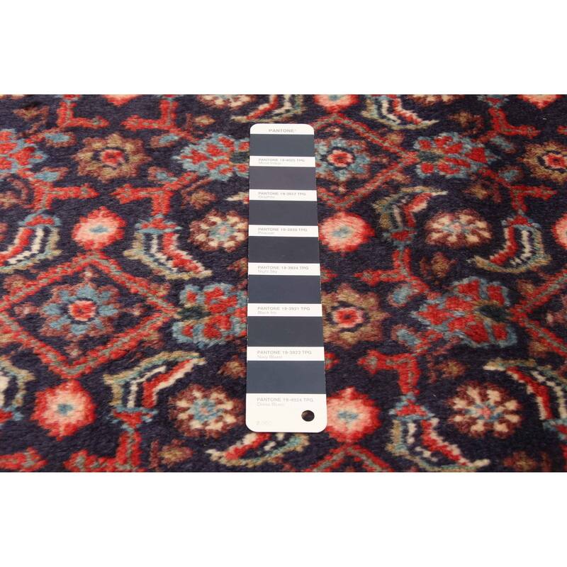 ECARPETGALLERY Hand-knotted Andelz Navy Wool Rug - 3'7 x 10'4