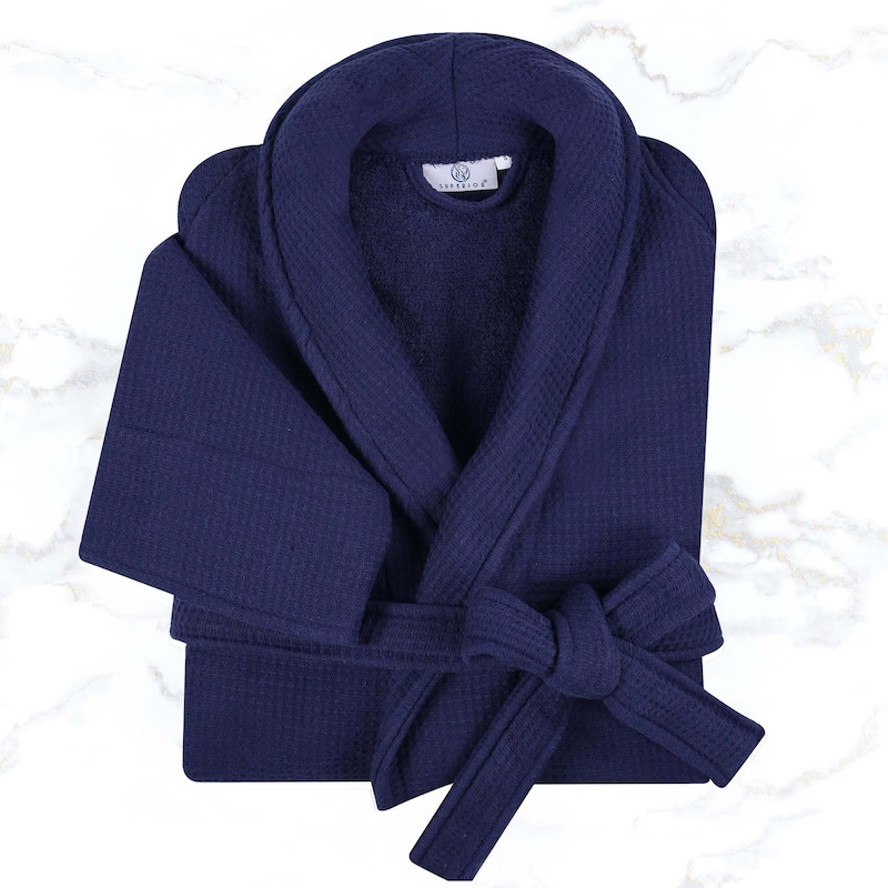 Superior Waffle Weave Cotton Soft Oversized Unisex Adult Bath Robe