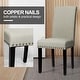 preview thumbnail 29 of 39, Costway Set of 4 Fabric Dining Chairs w/Nailhead Trim - See Description