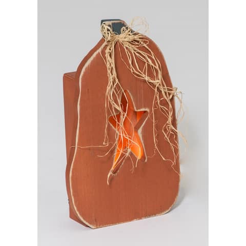 Autumn Farmhouse Pumpkin with Lights