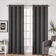 preview thumbnail 9 of 39, Porch & Den Boosalis Sateen Twill Blackout Curtain Panel Pair 52" W X 63" L - Charcoal