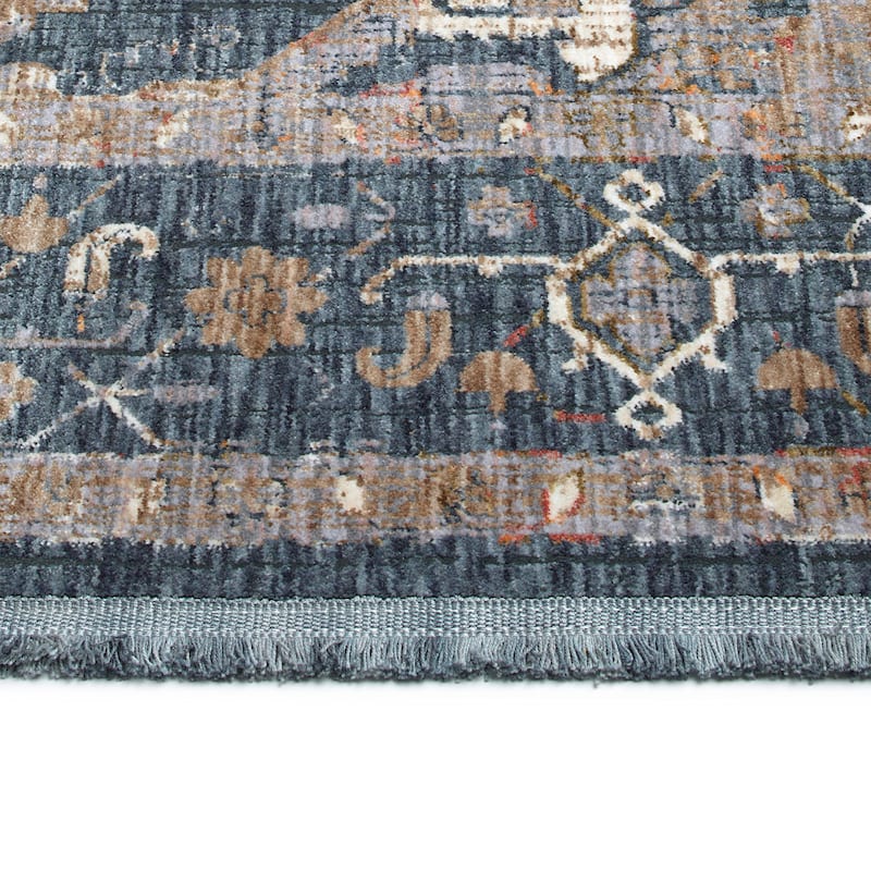 Artundra Navy Machine Made Flatweave Indoor Outdoor Area Rug