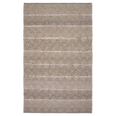 ECARPETGALLERY Braid weave Sienna Taupe Wool Rug - 5'1 x 8'1